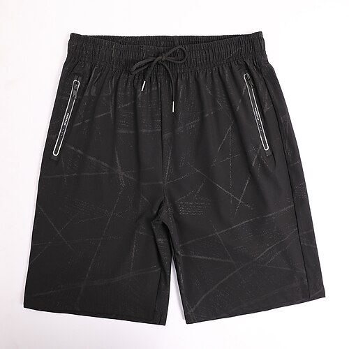 

Men's Swim Shorts Swim Trunks Board Shorts Drawstring Elastic Waist Print Comfort Breathable Knee Length Casual Daily Beach Fashion Streetwear Black Deep Blue Micro-elastic