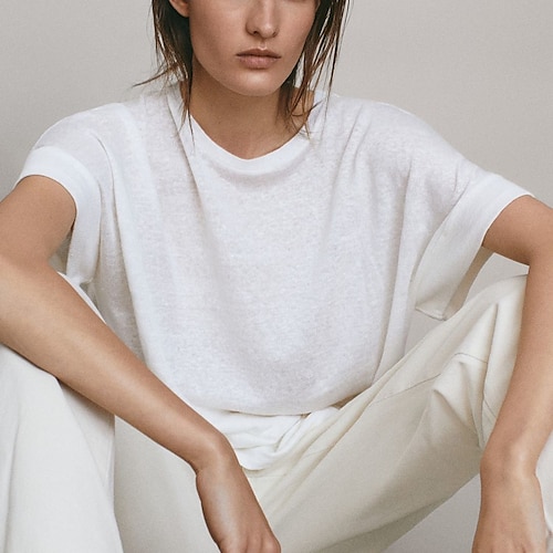 

Women's T shirt Tee Patchwork Solid / Plain Color Basic Classic Round Neck Light Summer Green Black Dark Coffee White