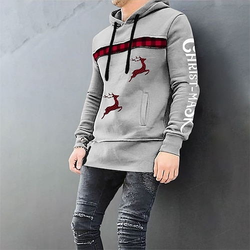 

Men's Hoodie Black Gray Hooded Graphic Letter Sports Outdoor Sports Streetwear Basic Designer Casual Winter Fall Clothing Apparel Hoodies Sweatshirts Long Sleeve