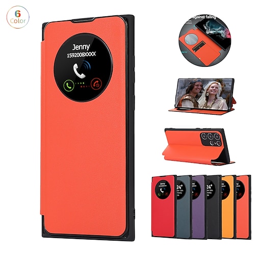 

teléfono Funda Para Samsung galaxia Funda Completa S23 S22 S21 Plus Ultra Marco Antigolpes Dar la vuelta Magnética Color sólido Cuero de PU