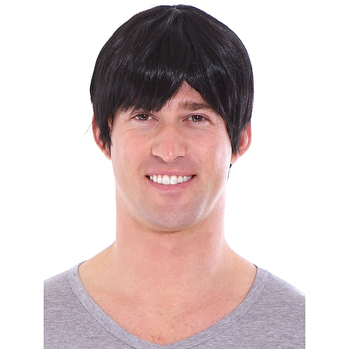 

Mens Wigs for Men Short Hair Party Wigs Black Mens Wig