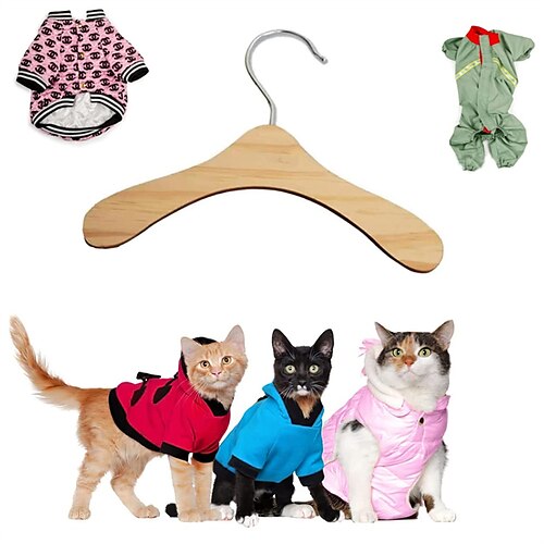 

12cm 15 cm Dog Clothes HangersPet Clothes Hangers for CatSmall Wooden Hangers for Doll ClothesDoll Hangers for Doll ClothesDoll AccessoriesBaby Outfit Hangers Pack of 5