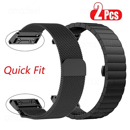 

Smart Watch Ban Stainless Steel Watch Strap For Garmin Fenix 7 7S 7X 6 6X Pro 5 5X 5S Plus Quick Fit Metal Bracelet Forerunner 935 945 Wristband