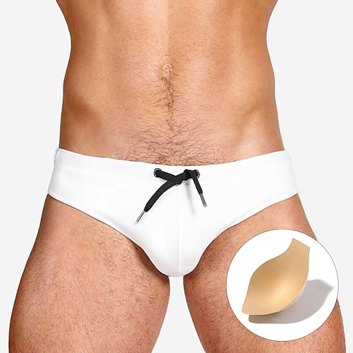 

Men's Basic Panties Briefs Swim Briefs 1 PC Underwear Fashion Simple Comfort Drawstring Pure Color Mid Waist Touch of Sensation Comfort Green Blue Army Green M L XL