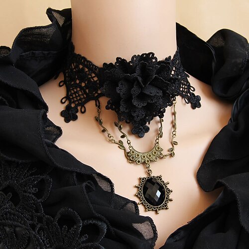 

Tattoo Choker Necklace Necklace Accessories Retro Vintage Punk & Gothic Alloy For Girl Cosplay Halloween Carnival Masquerade Women's Costume Jewelry Fashion Jewelry
