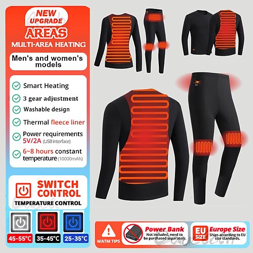 

Men's and Women's Round Neck Heating Cotton Sweater Heating Trousers USB Powered Intelligent Constant Temperature Suit R210