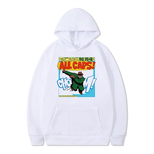 

Inspired by Cartoon image letter Hoodie Cartoon Manga Anime Front Pocket Graphic Hoodie For Men's Women's Unisex Adults' Hot Stamping 100% Polyester Casual Daily