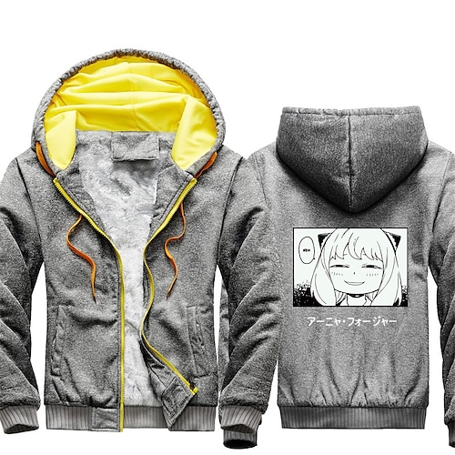 

Inspired by Anime Character Anya Forger Hoodie Anime Outerwear Anime Graphic Outerwear For Men's Women's Unisex Adults' Hot Stamping 100% Polyester Casual Daily