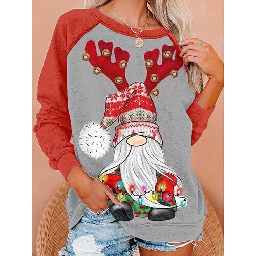 

Papá Noel Baile de Máscaras Sudadera Mujer Navidad Navidad Carnaval Mascarada Adulto Navidad Vacaciones Poliéster Cima