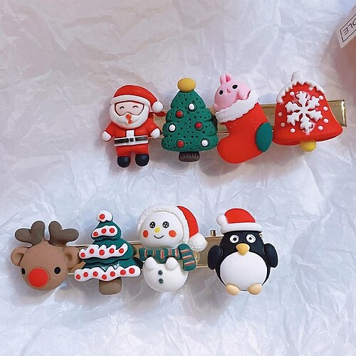 

christmas hairpin ins cartoon santa elk creative girl bangs clip personality back head clip