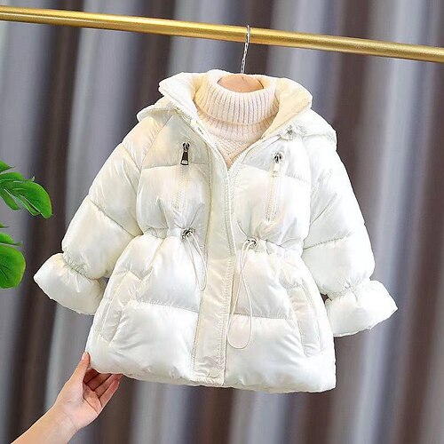 

Toddler Girls' Down Coat Solid Color Active School Coat Outerwear 7-13 Years Winter Black White