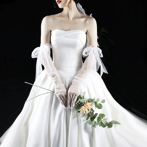 

Net Elbow Length Glove Sweet Style / Elegant With Bowknot Wedding / Party Glove