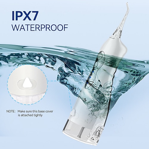 

Oral Irrigator USB Rechargeable Water Flosser Portable Dental Water Jet 300ML Water Tank Waterproof Teeth Cleaner