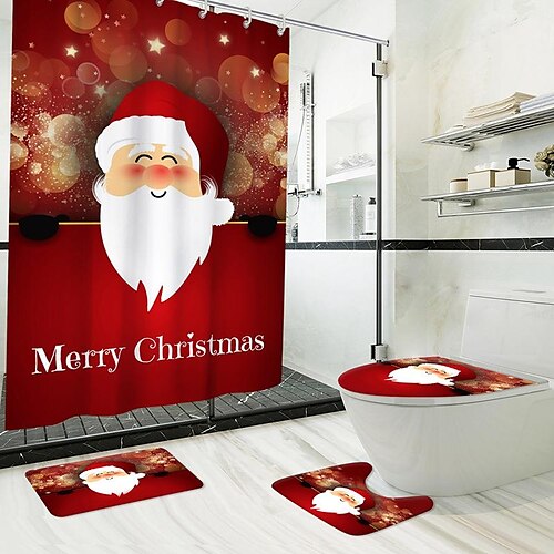 Christmas Shower Curtain Sets Rugs