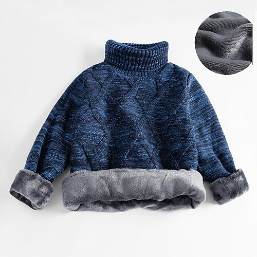 

Toddler Boys Sweater Solid Color Long Sleeve Outdoor Cotton Daily Green Winter Clothes 3-7 Years / Fall