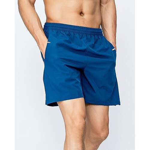 

Men's Running Shorts Split Elastic Waistband Shorts Athletic Athleisure Spandex Breathable Quick Dry Soft Fitness Gym Workout Running Sportswear Activewear Solid Colored Black Royal Blue Blue