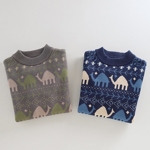 

Kids Boys Christmas Sweater Dinosaur Long Sleeve Casual Basic Blue Winter Clothes 7-13 Years