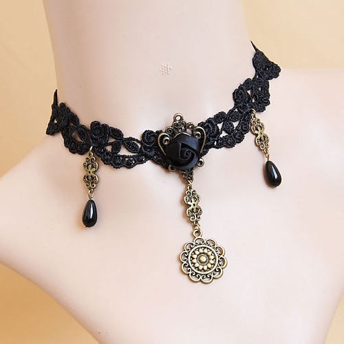 

Tattoo Choker Necklace Necklace Accessories Retro Vintage Punk & Gothic Alloy For Girl Cosplay Halloween Carnival Masquerade Women's Costume Jewelry Fashion Jewelry