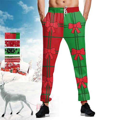 

Men's Sweatpants Joggers Trousers Drawstring Elastic Waist 3D Print Graphic Prints Christmas Comfort Sports Outdoor Casual Daily Streetwear Designer 1 2 Micro-elastic