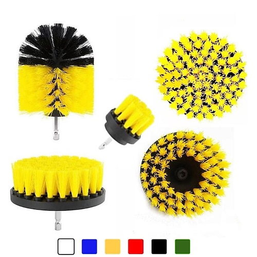 

5 Piece Drill Brush Attachment Set,All Purpose Power Scrubber Cleaning Kit, Power Scrubber Brush for Bathroom Surfaces, Floor,Tub,Shower,Grout,Tile and Kitchen Surface