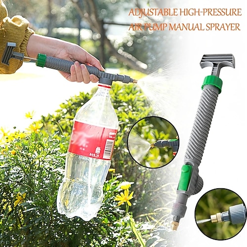 

Portable High Pressure Air Pump Manual Sprayer Adjustable Drink Bottle Spray Head Nozzle Garden Watering Tool Sprayer Agriculture Tools