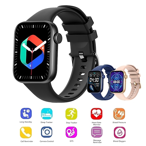 

L31 Smart Watch 1.85 inch Smartwatch Fitness Running Watch Bluetooth ECGPPG Temperature Monitoring Call Reminder Compatible with Android iOS Women Men GPS Long Standby Message Reminder IP 67 47mm