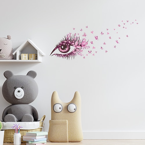 

Pink Petal Eyes Bedroom Sofa Living Room Background Decoration Can Be Removed Stickers