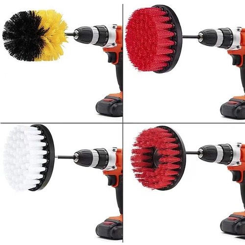 

11 Piece Drill Brush Attachment Set,All Purpose Power Scrubber Cleaning Kit, Power Scrubber Brush for Bathroom Surfaces, Floor,Tub,Shower,Grout,Tile and Kitchen Surface