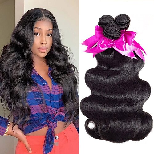 

Brazilian Body Wave Bundles 10A Human Hair Bundles Body Wave 14 16 18 Brazilian Hair Bundles 100% Unprocessed Virgin Weave Hair Human Bundles