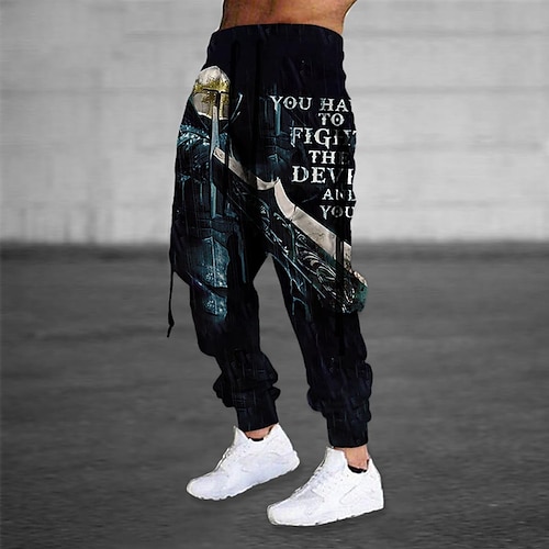 

Men's Sweatpants Joggers Trousers Drawstring Elastic Waist 3D Print Graphic Prints Comfort Sports Outdoor Casual Daily Cotton Blend Streetwear Designer Green Blue Micro-elastic