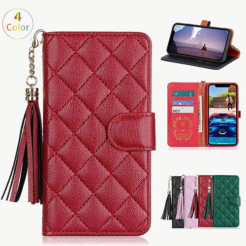

Phone Case For Apple Flip iPhone 14 Pro Max 13 12 11 Pro Max Mini X XR XS 8 7 Plus Bumper Frame Magnetic Full Body Protective Solid Colored PU Leather