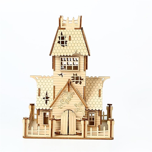 

3D Wooden Puzzles DIY Model Abandoned House Puzzle Toy Gift for Adults and Teens Christmas/Birthday Gift