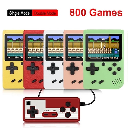 

Mini Retro Handheld Games 800 In 1 Games MINI Portable Retro Video Console Handheld Game Players Boy 8 Bit 3.0 Inch Color LCD Screen GameBoy