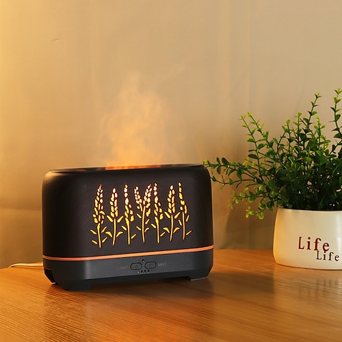 

Essential Oil Diffuser with Flame Light, Upgraded Super Quiet Diffusers for Aromatherapy Essential Oils Mist Humidifiers with 3 Mist Mode 4 Timer Waterless Auto Shut-Off for Home Office