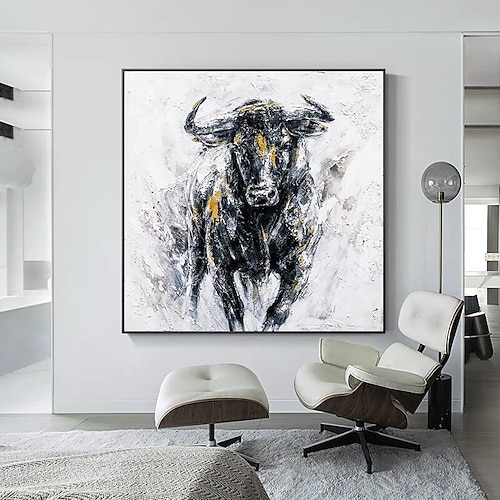 

pintura a óleo pintada à mão artesanal arte da parede animais abstratos pintura em tela de cachorro decoração de casa lona enrolada sem moldura não esticada