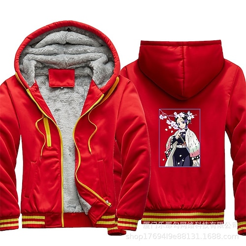 

Inspired by Demon Slayer Kochou Shinobu Hoodie Anime Outerwear Anime Graphic Outerwear For Men's Women's Unisex Adults' Hot Stamping 100% Polyester Casual Daily