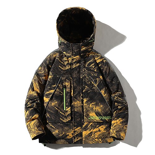 

Men's Coat Warm Sports & Outdoor Zipper Camo / Camouflage 3D Printed Graphic Hoodie Fashion Jacket Outerwear Long Sleeve Pocket Fall & Winter