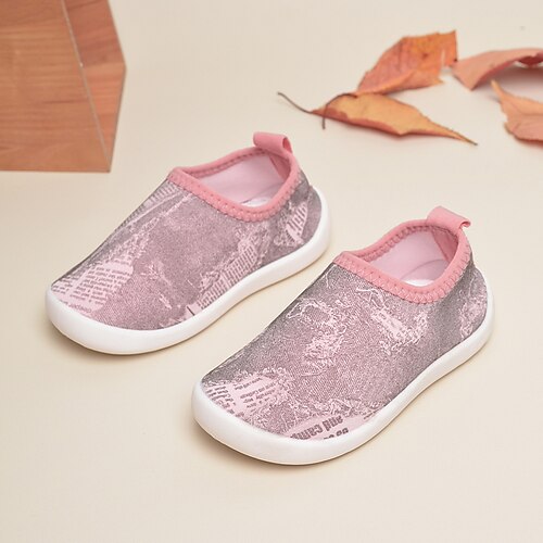 

Boys Girls' Flats Flat Jelly Shoes First Walkers Beach Elastic Fabric Breathability Non-slipping Classic Sneakers Toddler(9m-4ys) Home Daily LeisureSports Rosy Pink Gray Fall Spring