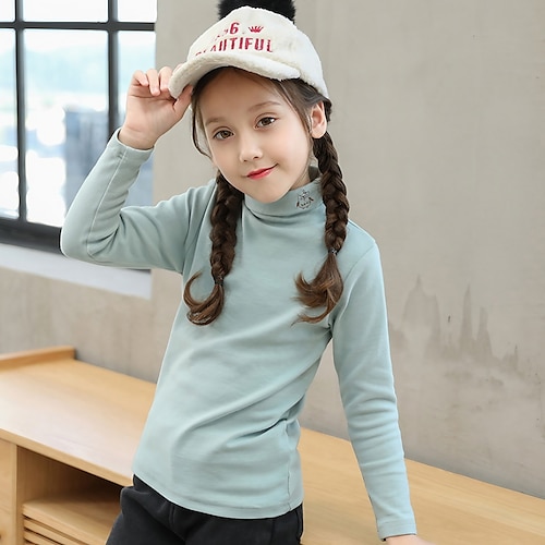 

Toddler Girls' T shirt Animal Casual Long Sleeve Fashion 3-7 Years Winter Green Black Purple