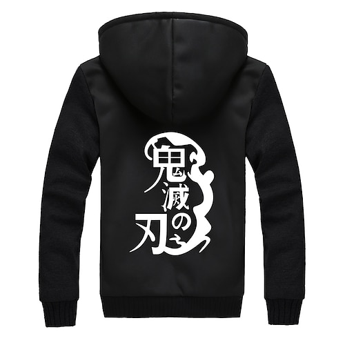 

Inspired by Demon Slayer Kamado Tanjiro Hoodie Anime Outerwear Anime Graphic Outerwear For Men's Women's Unisex Adults' Hot Stamping 100% Polyester Casual Daily