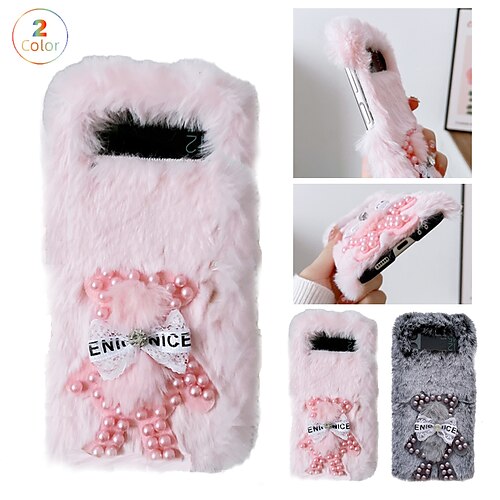 

Phone Case For Samsung Galaxy Flip Z Flip 4 Z Flip 3 Flip Full Body Protective anti-drop Plush Plush PC