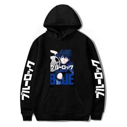 

Inspired by Blue Lock Isagi Yoichi Hoodie Cartoon Manga Print Front Pocket Graphic Hoodie For Men's Women's Unisex Adults' Hot Stamping Polyster Casual Daily