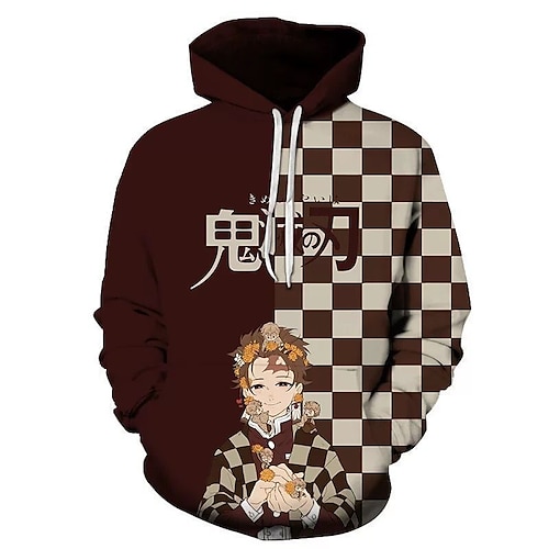 

Inspired by Demon Slayer Kamado Tanjirou Hoodie Cartoon Manga Anime Front Pocket Graphic Hoodie For Men's Women's Unisex Adults' 3D Print 100% Polyester Casual Daily