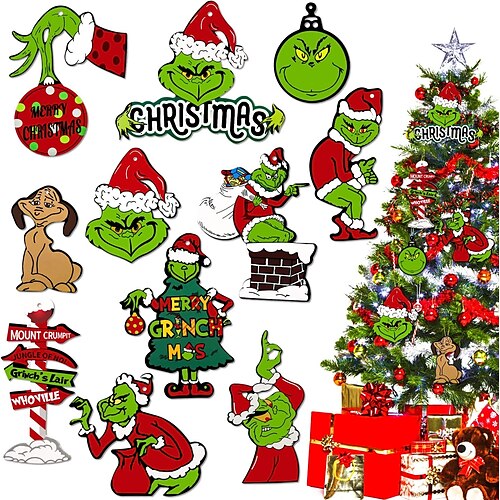 Grinch Christmas Decorations,Christmas Ornaments,Grinch Ornaments,Easter  Bunny Charm Pendant Easter Decoration Home Decoration Gift Ornament 