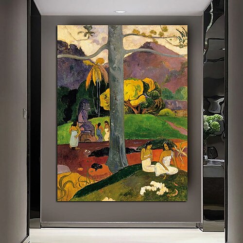 

main peint à la main peinture à l'huile mur moderne abstrait célèbre peinture paul gauguin peinture décoration de la maison décor toile roulée pas de cadre non tendu