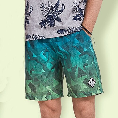 

Men's Swim Shorts Swim Trunks Board Shorts Pocket Drawstring Elastic Waist Graphic Rhombus Comfort Breathable Short Casual Daily Holiday Classic Style Casual / Sporty BlackGrey Green Micro-elastic