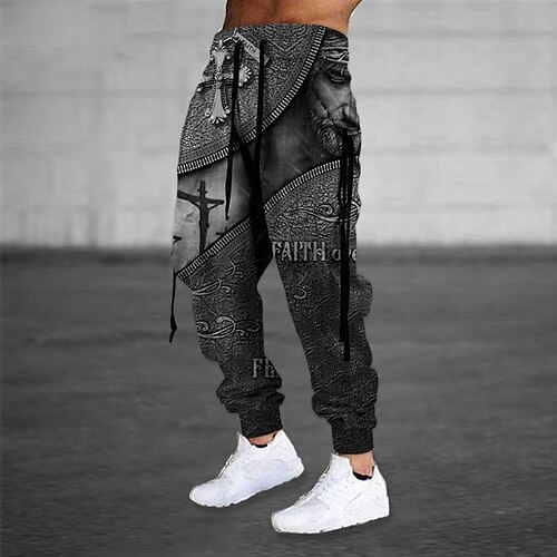 

Men's Sweatpants Joggers Trousers Drawstring Elastic Waist 3D Print Graphic Prints Comfort Sports Outdoor Casual Daily Cotton Blend Streetwear Designer Blue Brown Micro-elastic