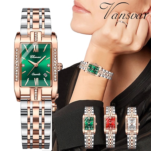 

Chenxi marque de luxe femmes montres étanche mode carré quartz dames montre en acier inoxydable or rose femme montre-bracelet