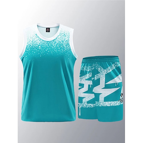 

Unisex Tracksuit 2 Piece Athletic Sleeveless Breathable Quick Dry Soft Basketball Sportswear Activewear Black Green Rosy Pink