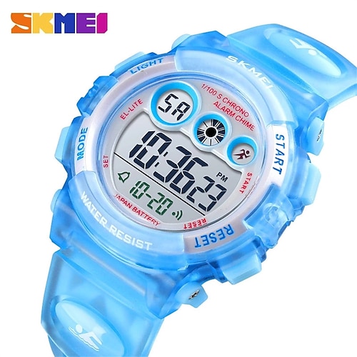 

Skmei moda impermeable niños niño niña reloj digital led relojes alarma fecha deportes electrónico digital reloj dropship 1451